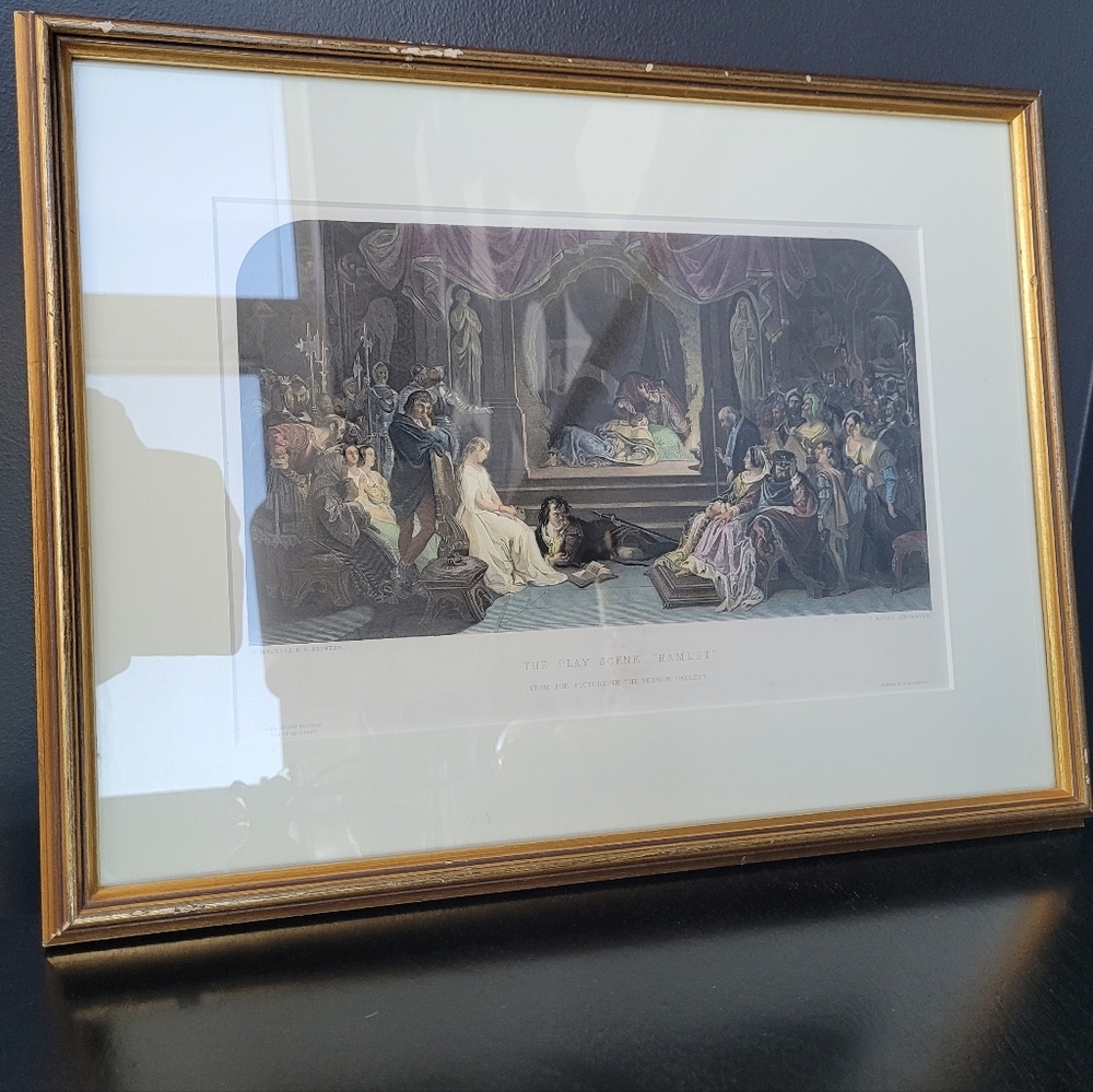 Charles Rolls, The Play Scene, Hamlet, Act III Scene II Shakespeare Framed Print - Picture 4 of 6